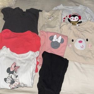 18 months baby girl clothes 8 pieces tops and bottoms